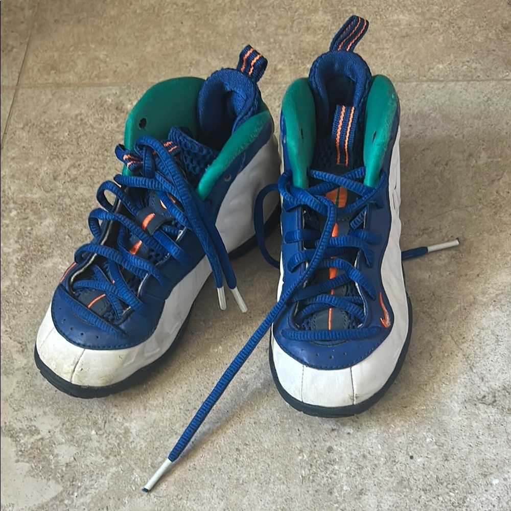 Kids Blue and White Sneakers